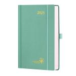 Hardcover Weekly Planner 2023 Light Green Customization Daily Schedule Paper