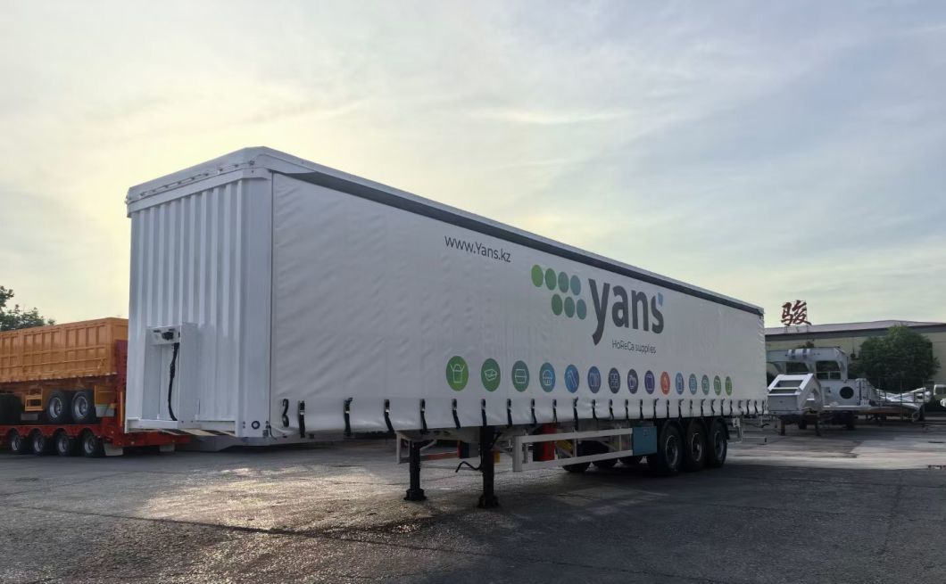 Tri-Axle Drop Side Curtain Van Axles Trailer for Sale