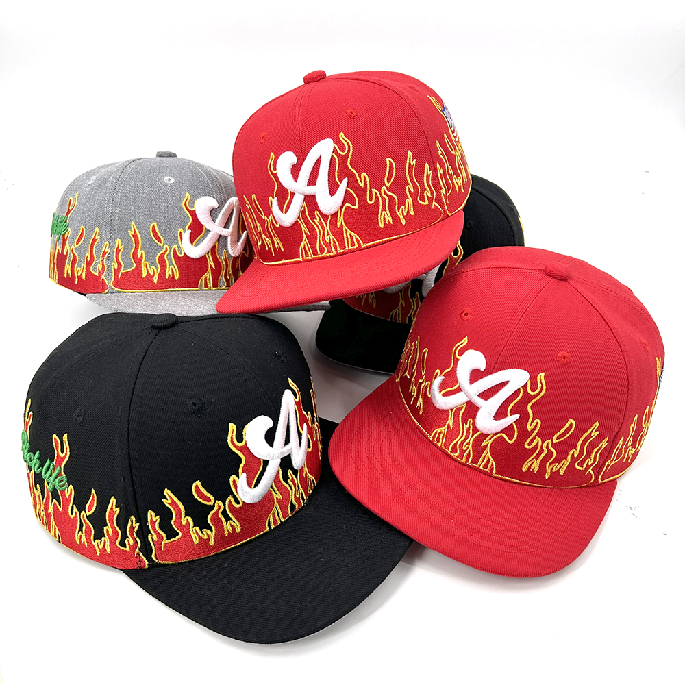 A Frame Cotton Fabric Mens Baseball Hat 5 Panel Custom Embroidered Logo