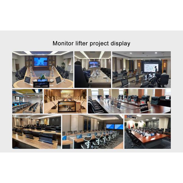 BNT 17 3 Retractable Touch Screen Hidden in Meeting Table Flip up LCD Monitor Lift