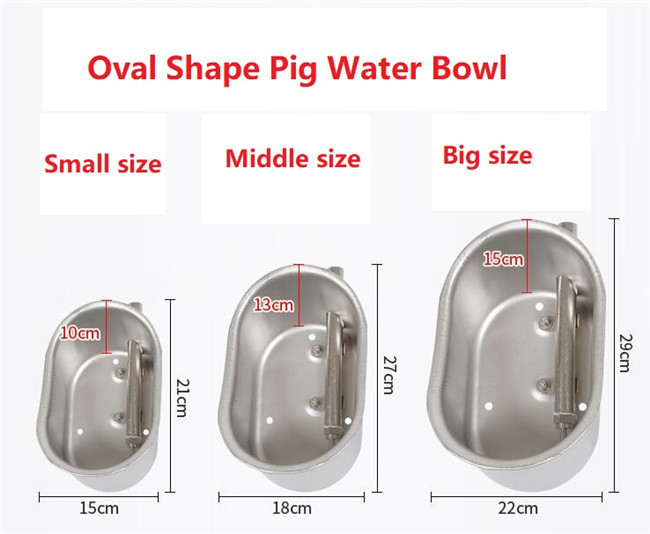 Middle Size Oval Shape Pig Drinking Bowl Swine Waterer Pig Water Drinkers