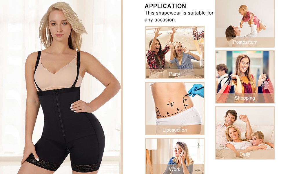 High Waist Seamless Full Women Custom Shapewear for Tummy Control Standard Thickness