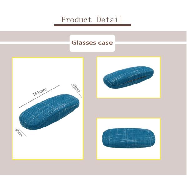 Fabric Wrapped Clamshell Glasses Case , Custom Logo Glasses Case