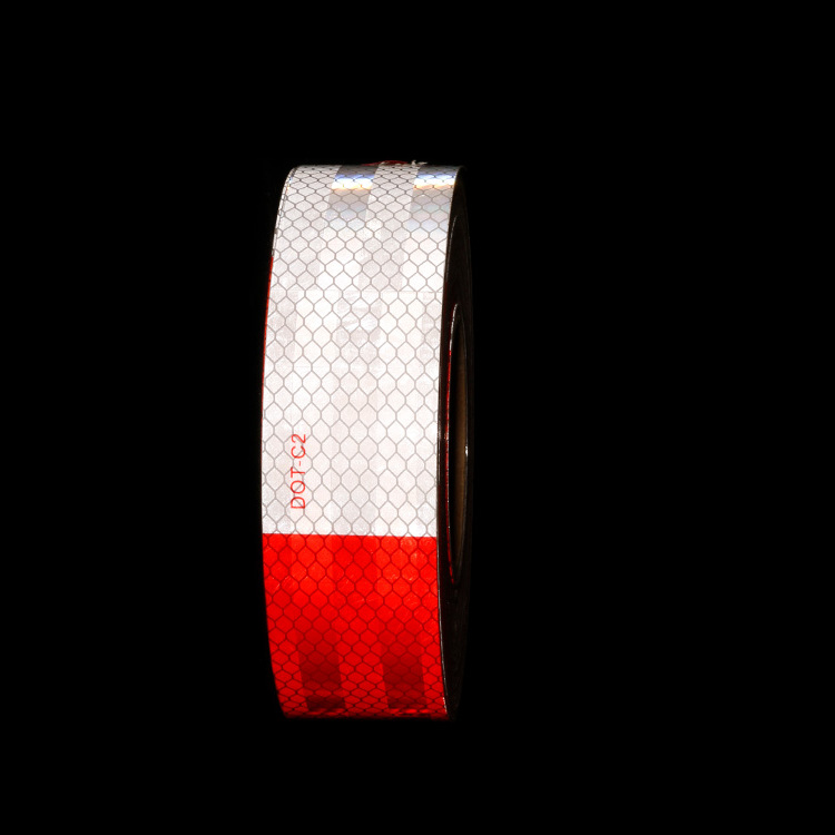 DOT-C2 Reflective Safety Tape Waterproof Red & White Self Adhesive Conspicuity Tape