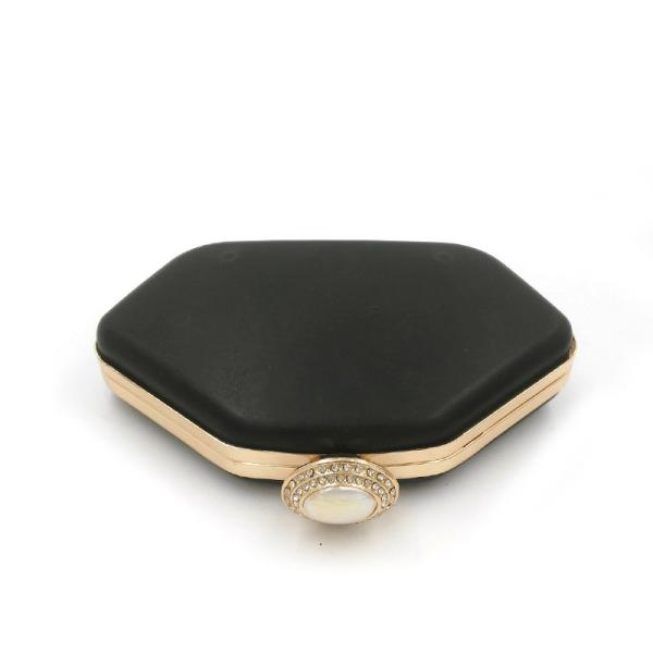 Simple Clasp With Diamond Hexagon Shape Iron Box Clutch Frame