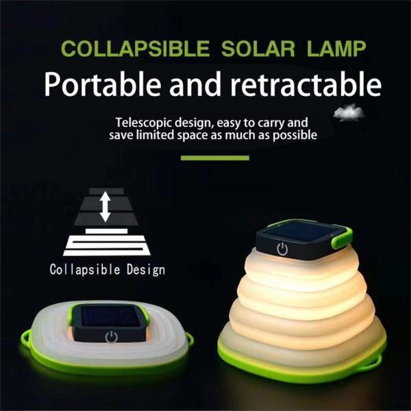 Silicone Collapsible Garden Camping Solar Lamp Solar Camping Light