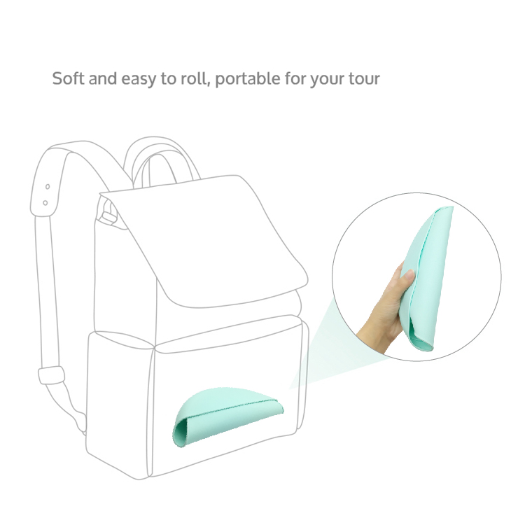 Easy Roll Up Wipe Clean Soft Toddler Waterproof Easily Clean Drool Feeding Tool Bibs for Feeding with Food Catcher Pocket