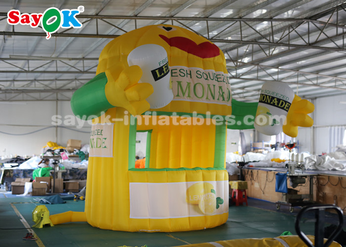 Inflatable Work Tent 3*3*4m Oxford Cloth Inflatable Lemonade Stand Booth For Advertising