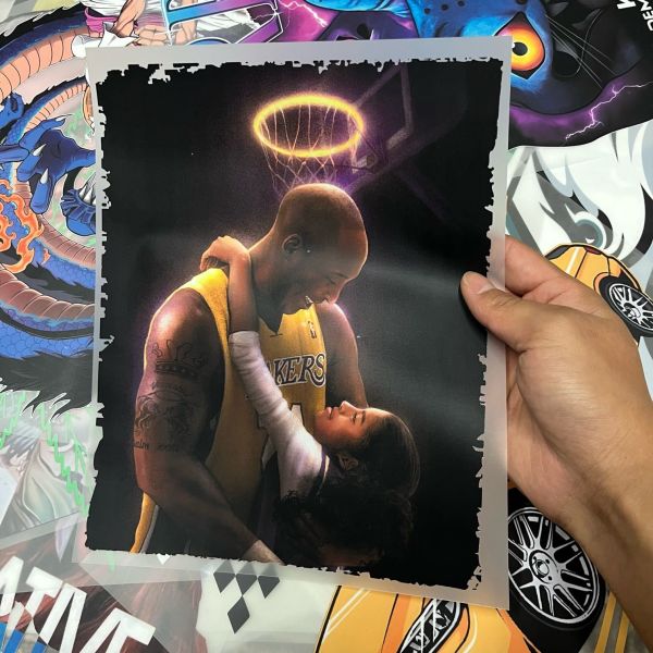 Wholesale Custom Kobe Bryant 24 High Stretch Machine Washable Customizable Designs DTF Transfers Heat Transfer Stickers