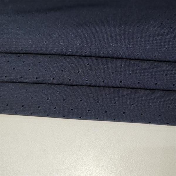 Patterned Twisted Polyester Spandex Fabric Breathable 50dx50d T400