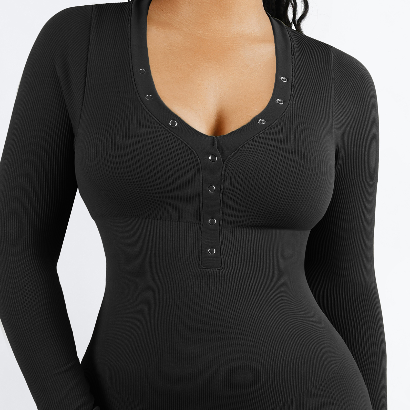 2023 Women Seamless One Piece Long Sleeve Tummy Control Body Shaping Jumpsuit Bodysuit