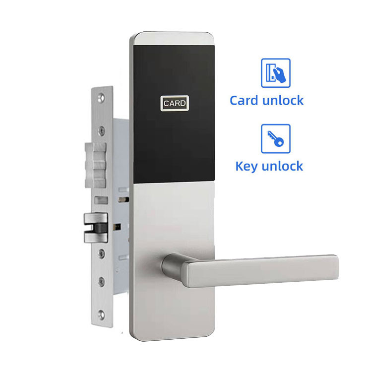 Stainless Steel Mortise Hotel Smart Door Locks with Smart System Software for Wood Door