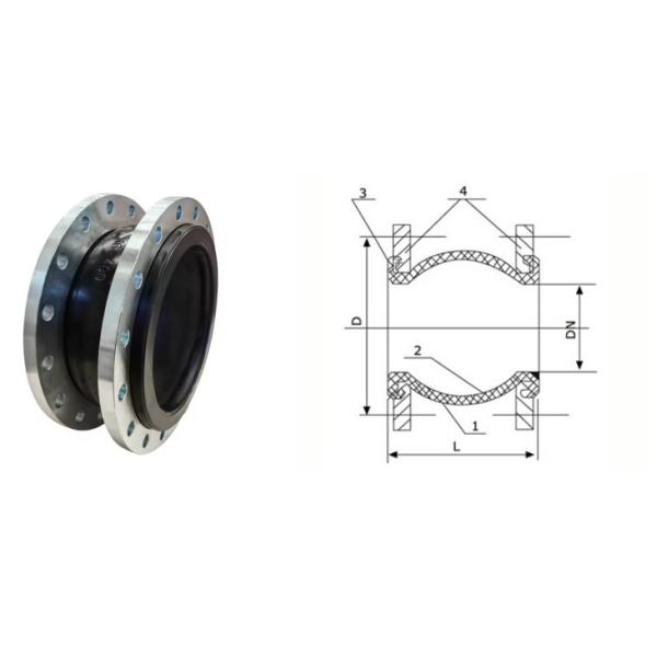 PN16 EPDM Pipe Neoprene Absorbing Vibration Single Sphere Rubber Expansion Joints Flanged Flexible
