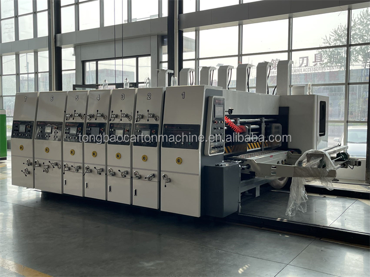 4 Color Flexo Die Cutting And Printing Machine For Cardboard Box Packaging