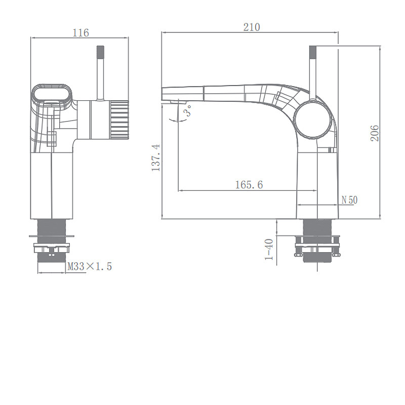 Wash Basin Faucets Washroom Lavatory Brass Aerator Water Faucet Taps Sink Basin Mixer Bathroom