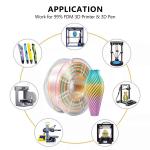 PLA Silk Rainbow Filament Toughness Enhanced 3D Print Rainbow Filament