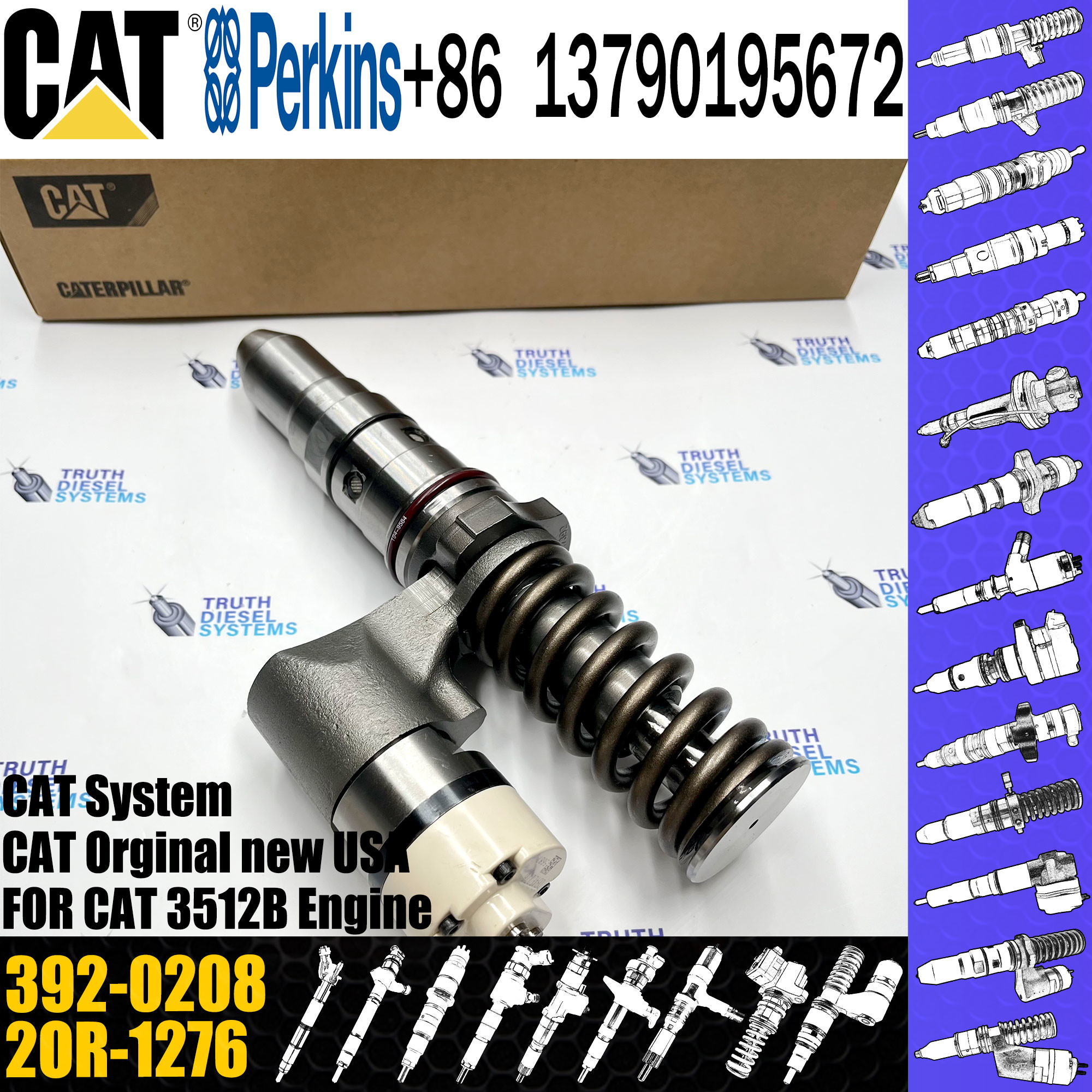 Common Rail injector 392-0208 20R-1272 392-0211 20R-0849 2OR-1276 386-1760 OR9-539 20R-1272 230-3255 392-2000