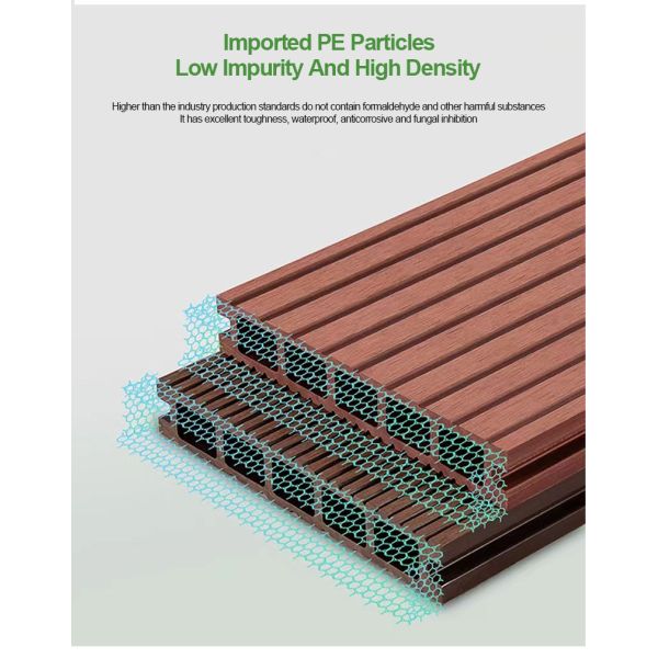 Modern Outdoor WPC Decking Square Fireproof Waterproof Anti-Slip Interlocking Flooring Smooth Surface Anti-Termite Protection