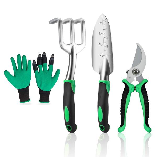 Plastic Handle Garden Tool Kit Stainless Steel Ground Digging Shovel Trowel Pruner Hand Tools