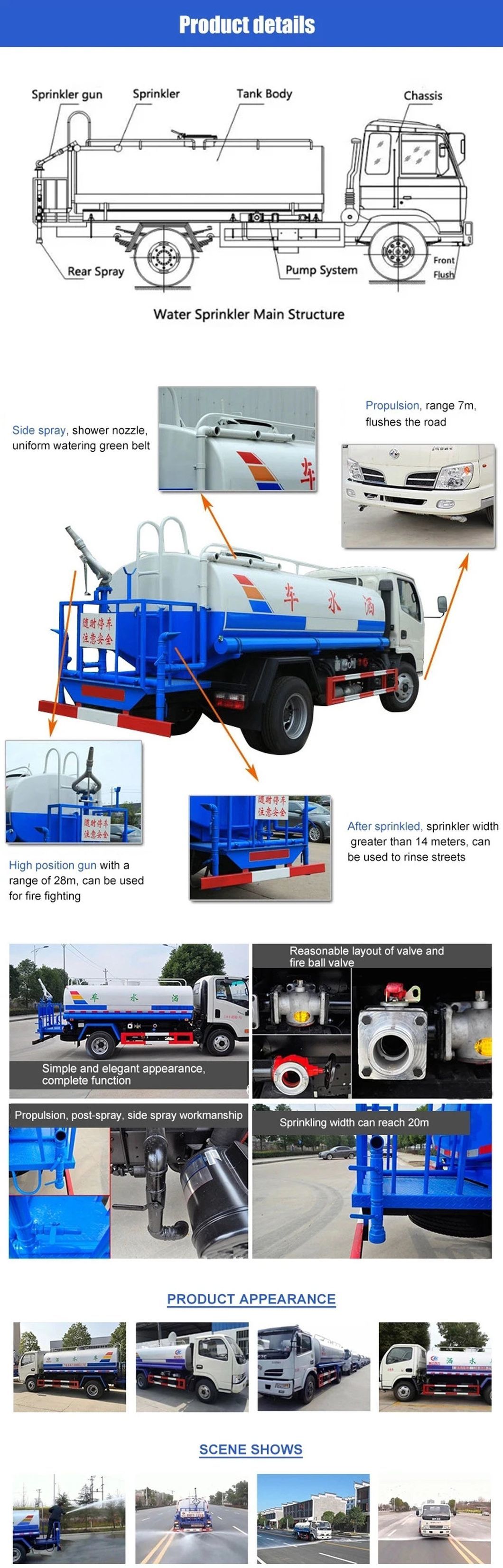 Shacman H3000 10 Wheeler Water Truck with 20000 Liters Water Tank Watering Cart