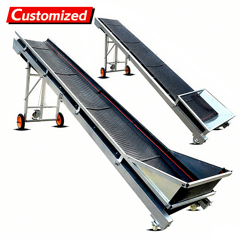 20ft Mobile Belt Conveyor System 1.1KW Motor for Construction Waste