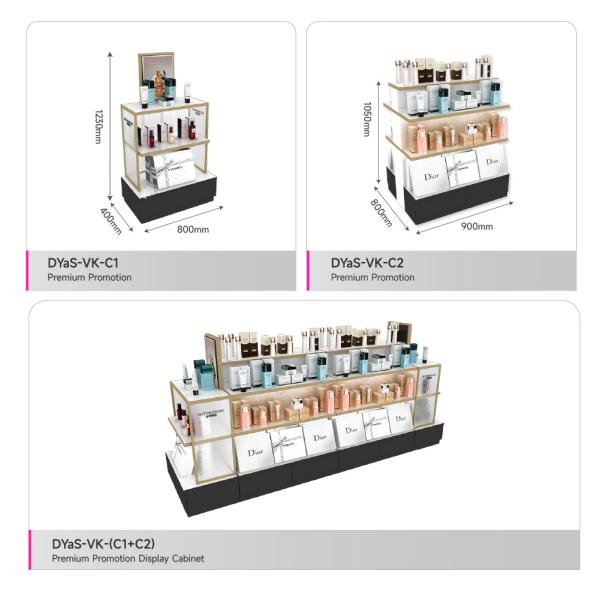 Beauty Display Showcase Premium Promotion Cosmetic Display Rack for Makeup Store Interior Design