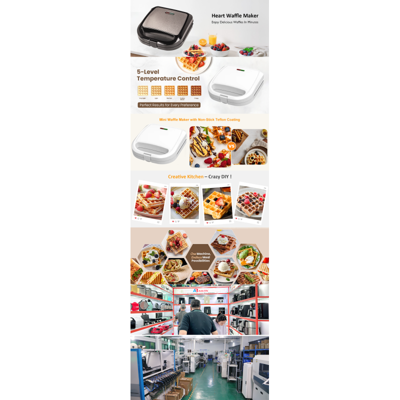 2 Slice Sandwich Maker 750W Power Ready Light Thermostat Controlled Non Stick