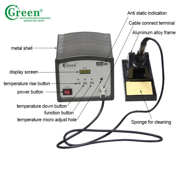 High Frequency Soldering Desoldering Station CE Certificate Green 2000