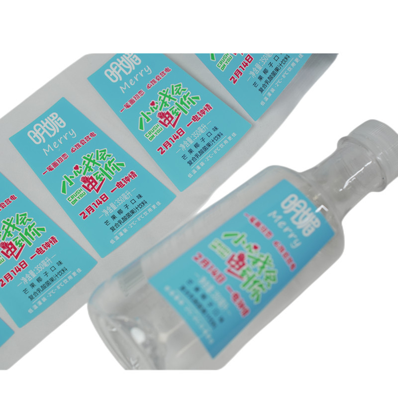 Personalised Self Adhesive Label Sticker Paper Clear Round Stickers Custom