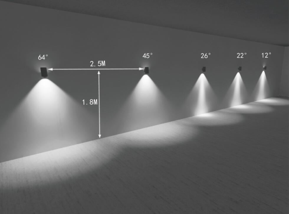 installation and light effect demo for wall surface mounted LED down lights