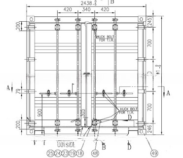 20ft and 40ft Dry Cargo Shipping Container Rear or Side Doors Finished Surface Standard Size As per your requirement