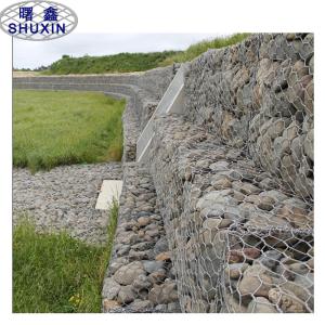 Quality Rustproof Galvanized Hexagon Galfan Gabion Baskets For Seawall Protection for sale