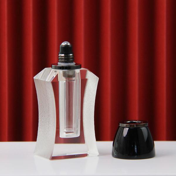 Arabian 5ml Empty Black Crystal Cap Clear Glass Man'S Perfume Bottle Essential Oil