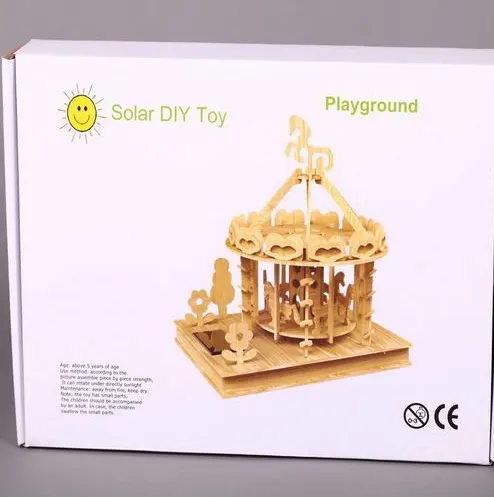 Modern Assemble DIY Solar Educational Toys For Kids Wooden Playground Toys