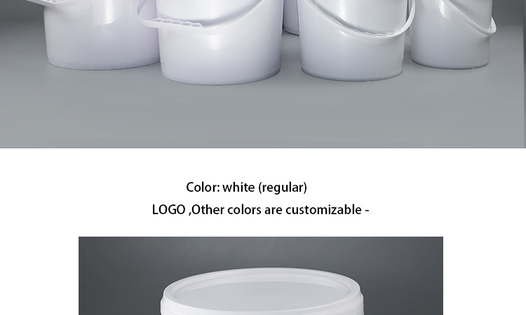 CMYK White 5 Gallon 20 Litre Paint Bucket With Lid Plain Lacquered