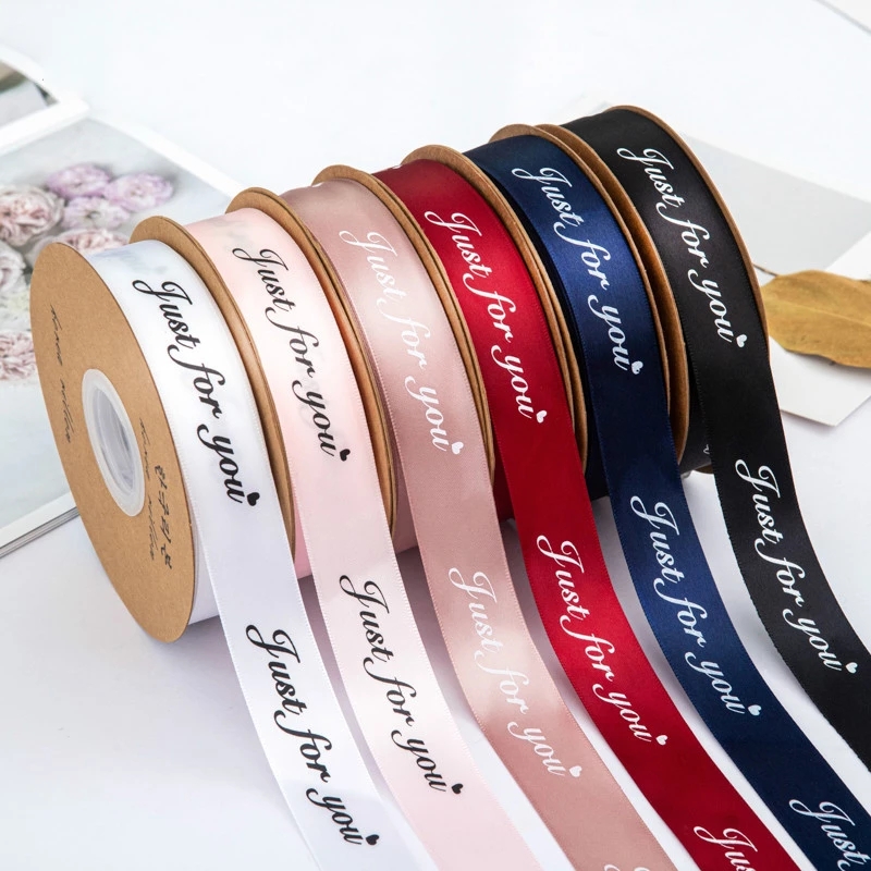 25MM Just For You Printed Polyester Ribbon For Wedding Christmas Party Decorations DIY Bow