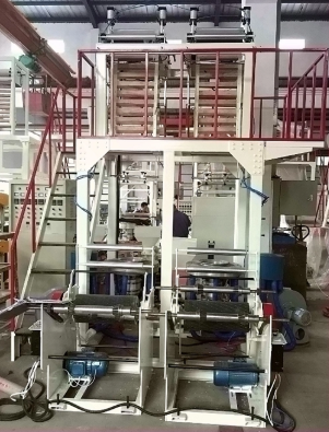Double Die Head Plastic Film Blowing Machine Line FB-H Easy Roll Changing