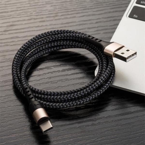 1M Type C Nylon Braided USB Cable Android Line 5V 3A For Samsung Huawei ROHS