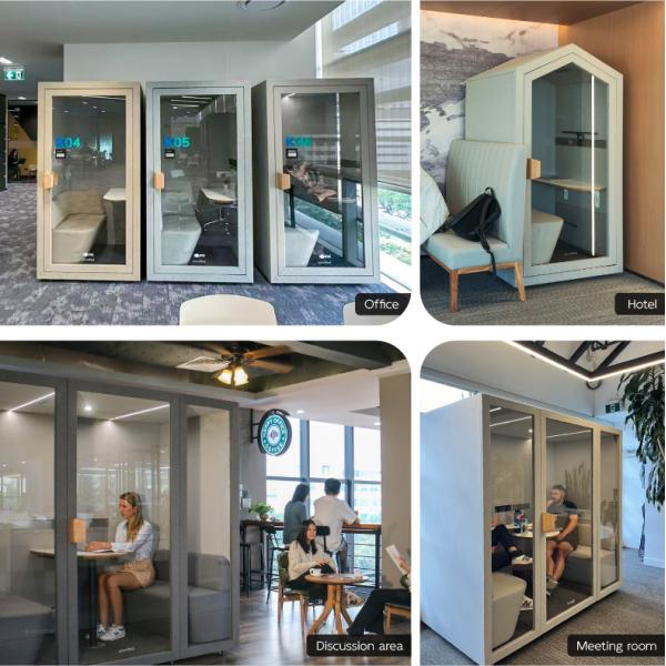Freestanding Soundproof Office Pod Open Space Without Interruption Workstation Telephone Booth