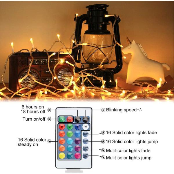 100 LED 33ft USB 16 Color Changing Christmas Tree Curtain Lights