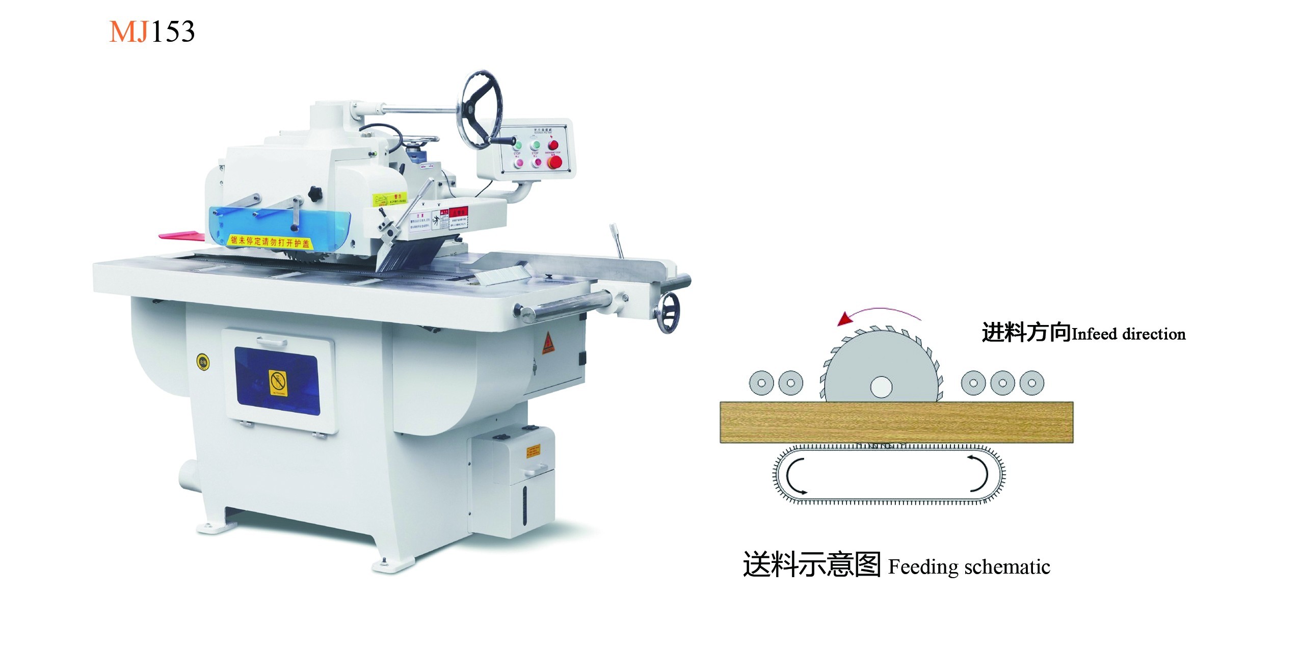 Automatic Multi Rip Saw Single Blade Wood Cutting Ripsaw Machine