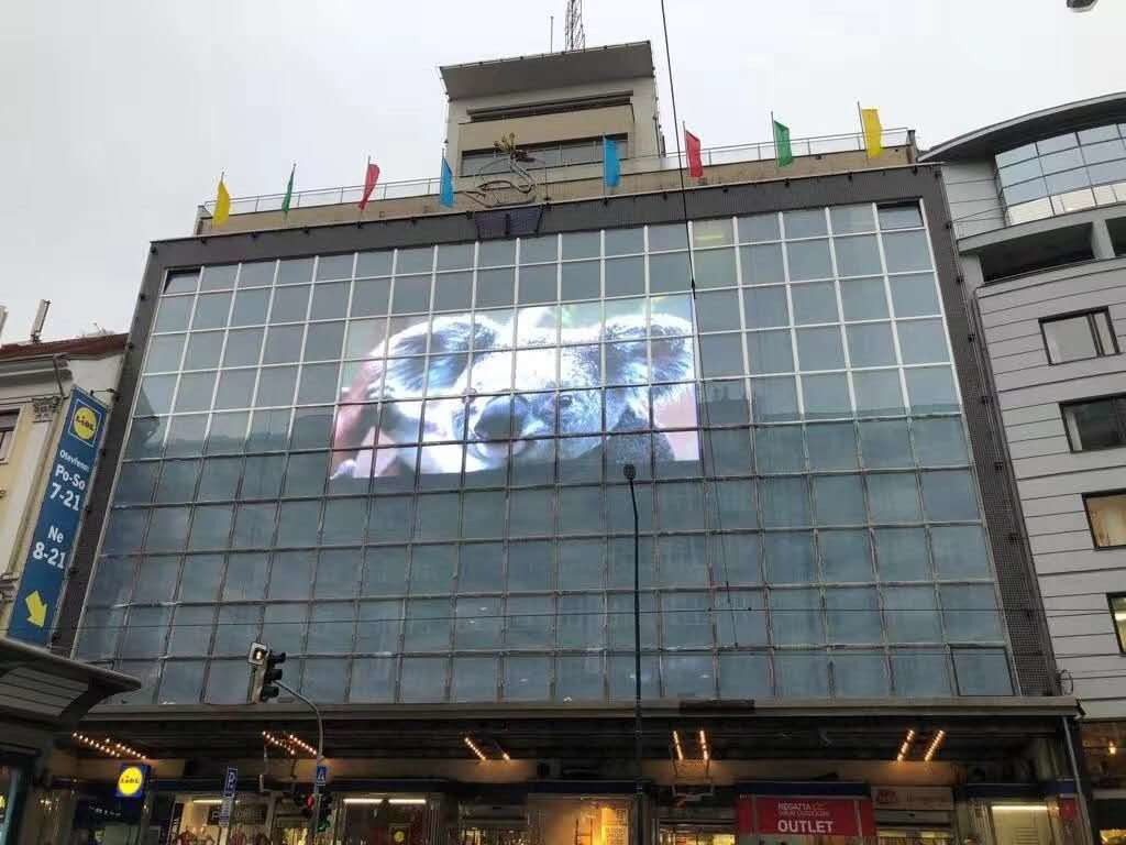 P10.4 Aluminum Cabinet Transparent LED Video Screen Glass Advertising LED Display Screen Shenzhen Factory