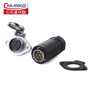 Cnlinko 3 4 5 7 9 12 Pin Push Pull Circular IP68 Waterproof M20 Plug Socket