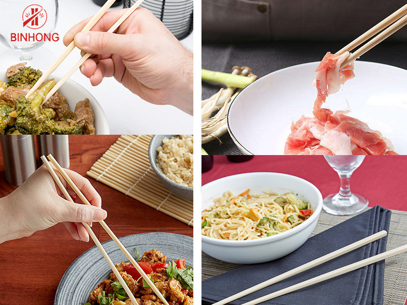 OPP Wrapped 6.0mm Round Bamboo Chopsticks For Churches