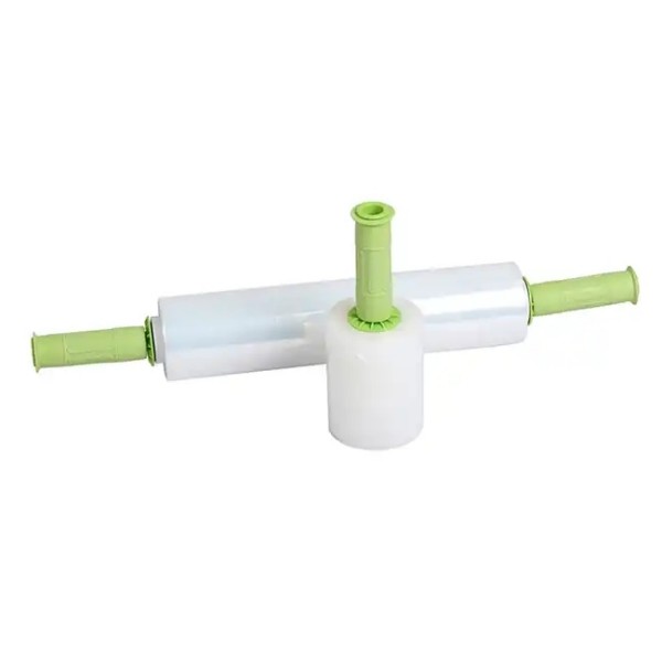 Customizable White LLDPE Stretch And Shrink Film Designed With Plastic Handle
