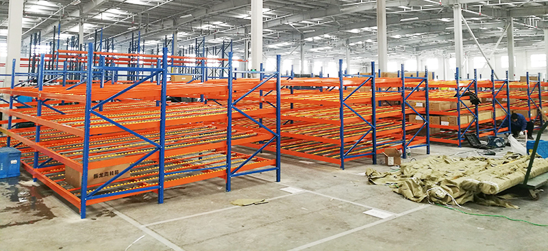 Warehouse Flow Rack for Carton Storage Box Flow Gravity Storage Roller Racking Carton Flow Racking