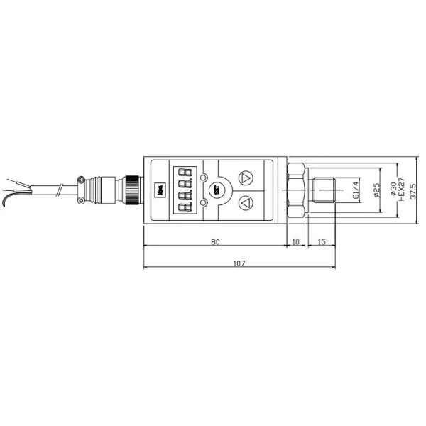 BPZK04D LED Display Differntial Pressure Sensor with 2 Point Switch differential switch