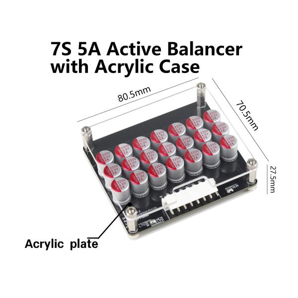 Enerkey 5A 3S 4S 5S 6S 7S 8S 9S 10S 12S 14S 16S 17S 21S Lithium Active Equalizer with Acrylic Plate Li-ion/Lto/Lifepo4 Battery Balancer for Scooter