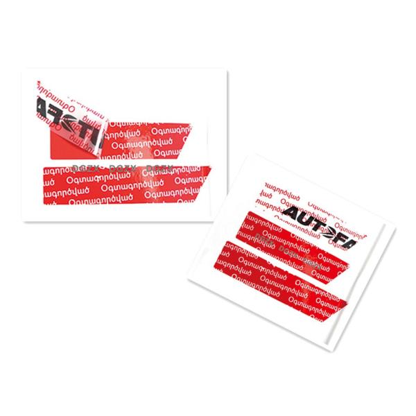 High Security Warranty Labels Stickers / Tamper Evident Labels With Total Transfer