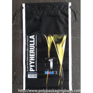 Quality Customized Black Disposable Garbage Bag with Ribbon / Disposable Trash Bag for sale